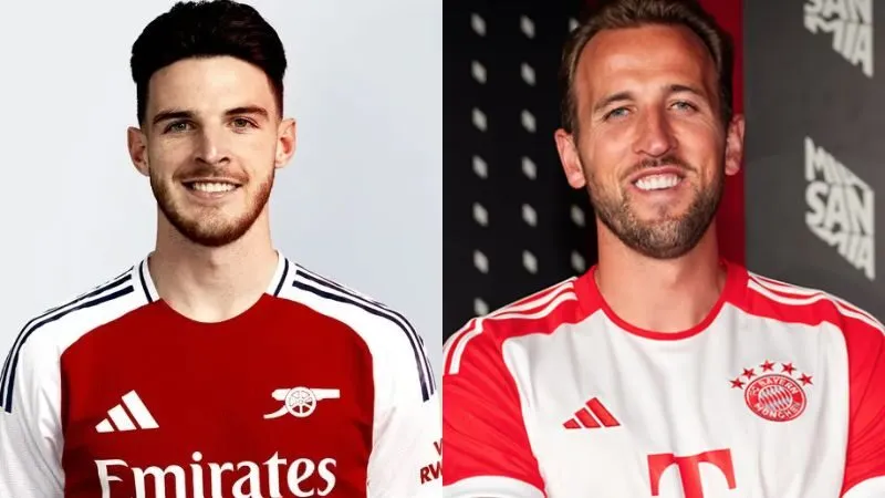 cầu thủ đắt giá nhất thế giới Declan Rice và Harry Kane - Những chân sút giỏi của bóng đá Anh